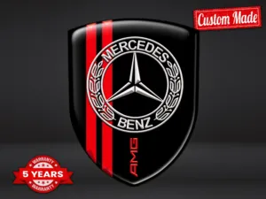 Mercedes Etiqueta Impermeable Premium Alta Calidad Profesional